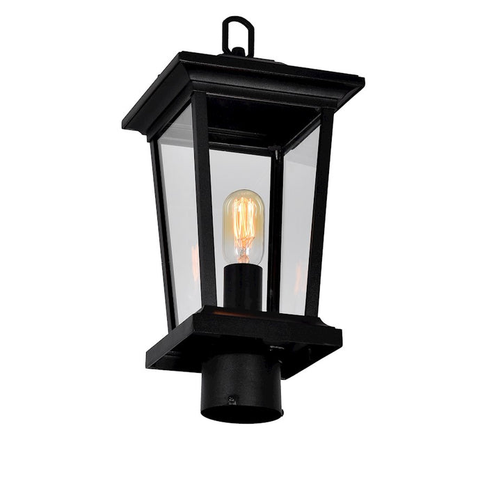 CWI Lighting Leawood 1 Light Outdoor Lantern Head, Black/Clear