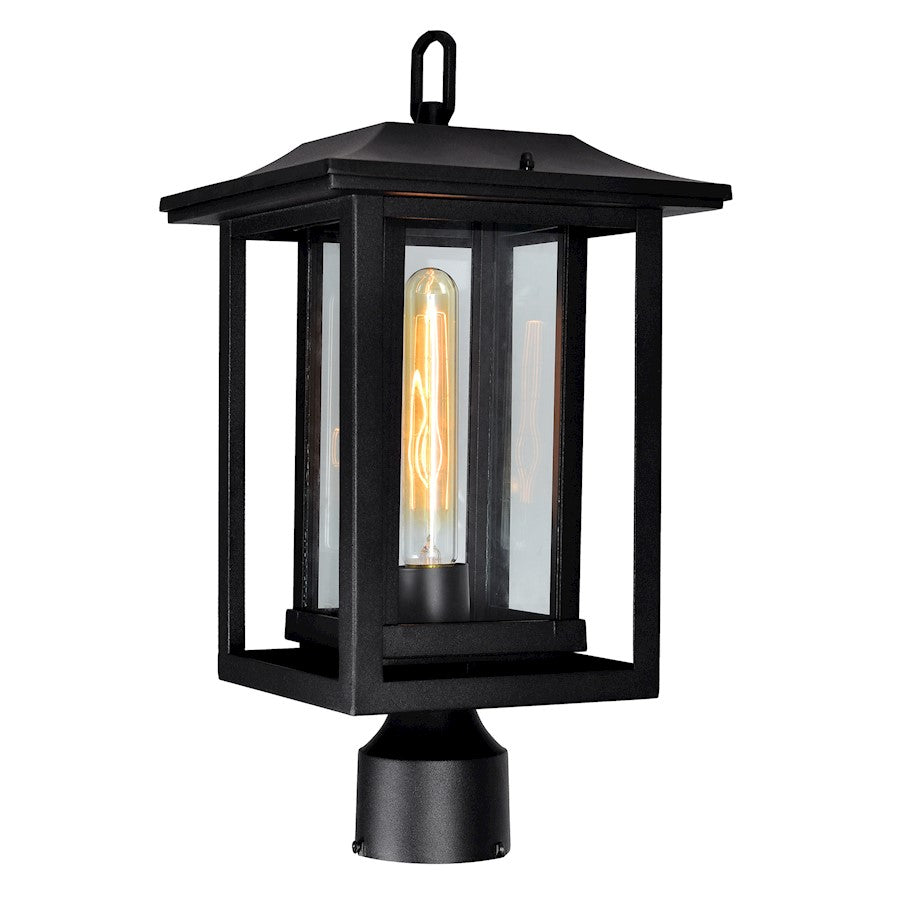 CWI Winfield 1 Light Outdoor Lantern Head, Black/Clear - 0414PT10-1-101