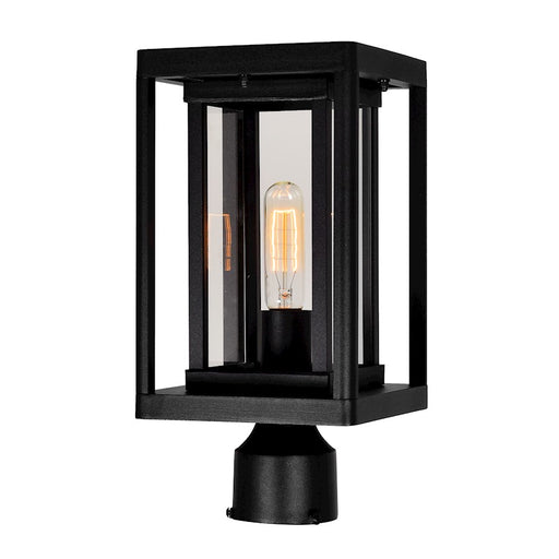 CWI Lighting Mulvane 1 Light Outdoor Lantern Head, Black/Clear - 0415PT7-1-101