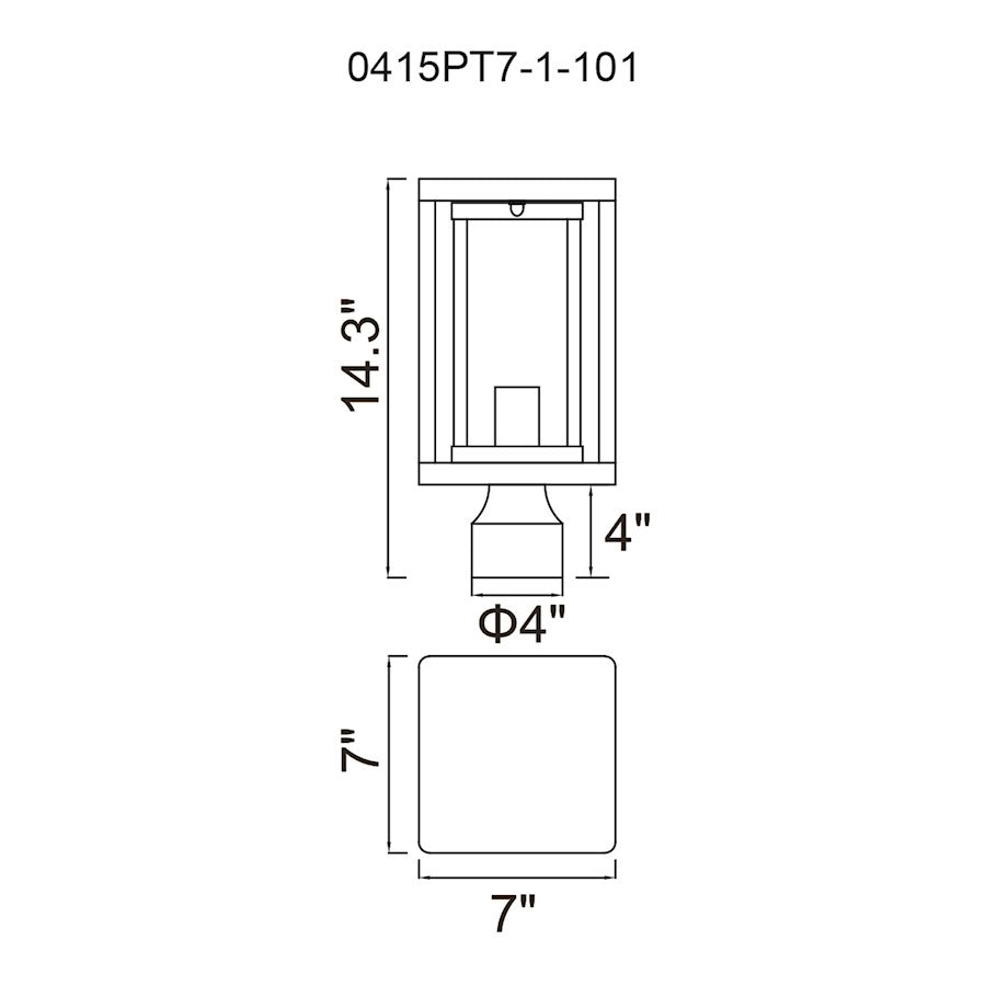 1 Light Outdoor Lantern Head