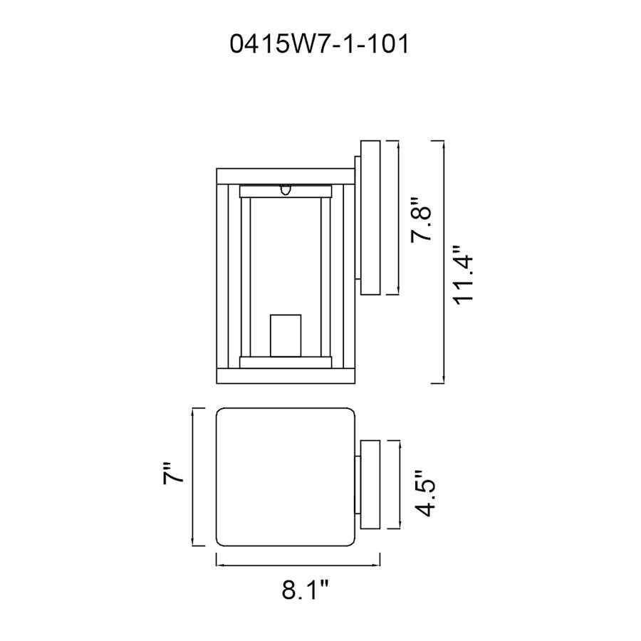 1 Light Outdoor Wall Sconce