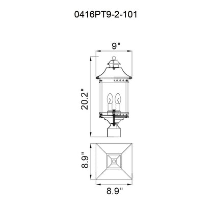 2 Light Outdoor Lantern Head