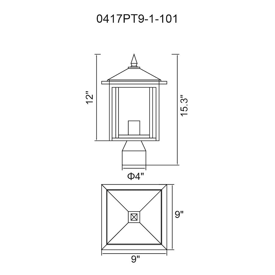 1 Light Outdoor Lantern Head