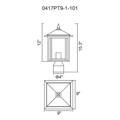 1 Light Outdoor Lantern Head