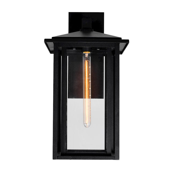 CWI Crawford 1 Light 22"H Outdoor Wall Light, Black/Clear