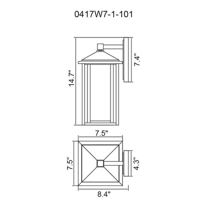 1 Light 14"H Outdoor Wall Sconce