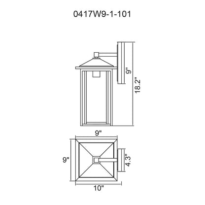 1 Light 18"H Outdoor Wall Sconce