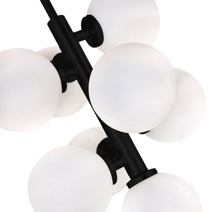 8 Light Pendant, Black