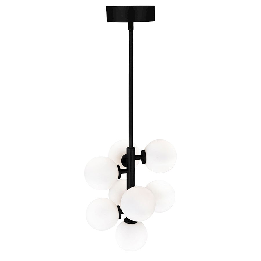 8 Light Pendant, Black