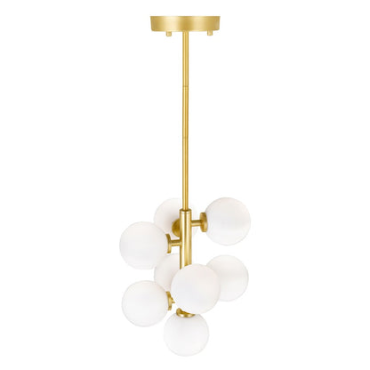 8 Light Pendant, Satin Gold