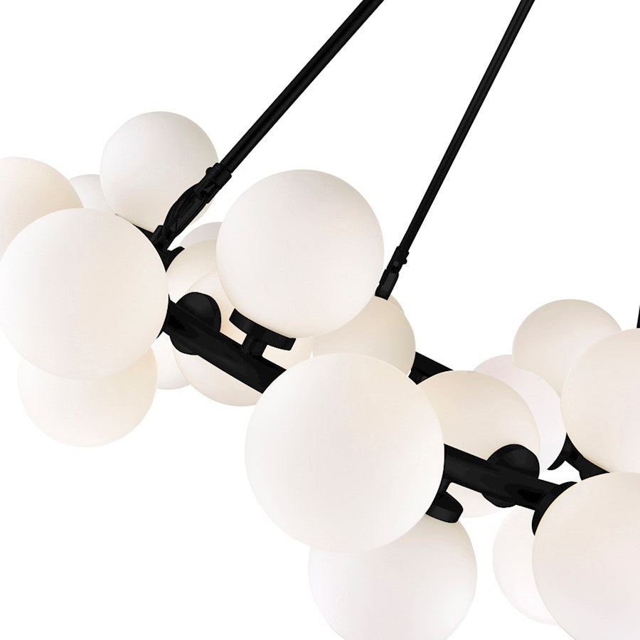 25 Light Chandelier, Black