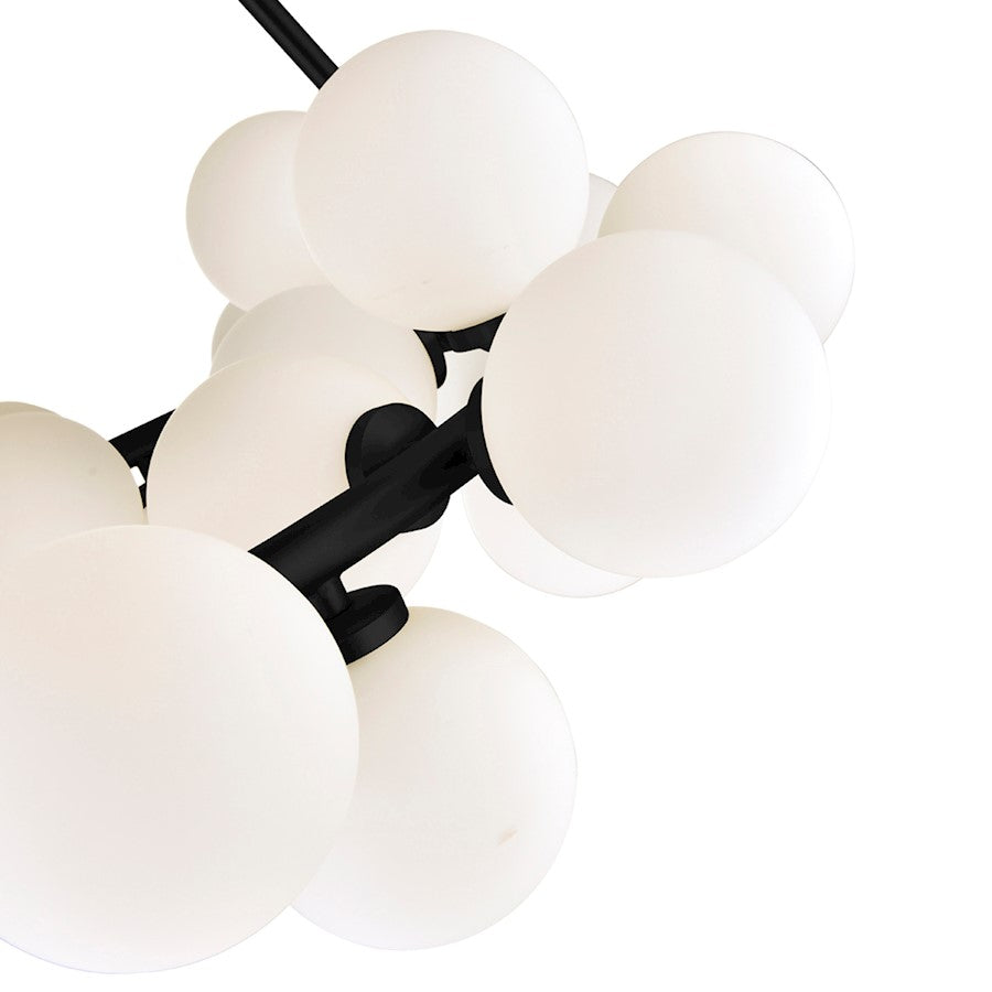 25 Light Chandelier, Black