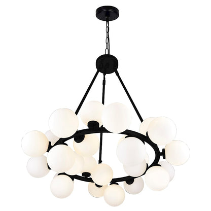 25 Light Chandelier, Black