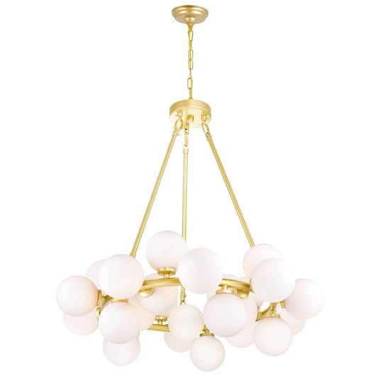 CWI Lighting Arya 25 Light Chandelier, Satin Gold - 1020P26-25-602