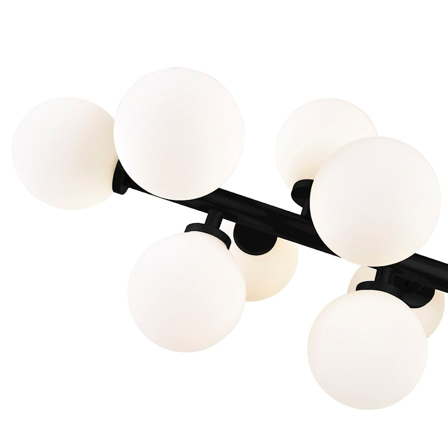 16 Light Chandelier, Black