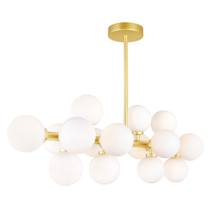 16 Light Chandelier, Satin Gold