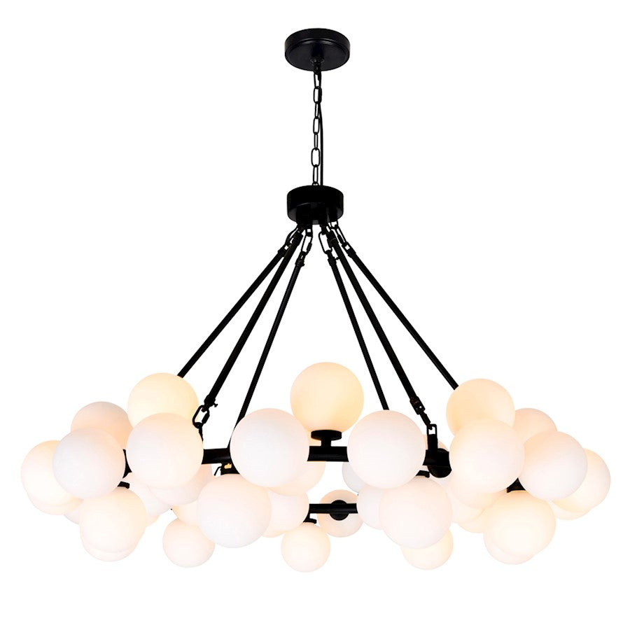 CWI Lighting Arya 45 Light Chandelier, Black - 1020P39-45-101