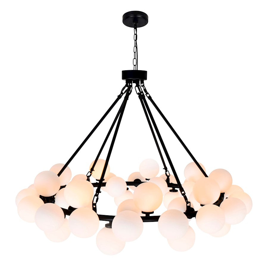 45 Light Chandelier, Black