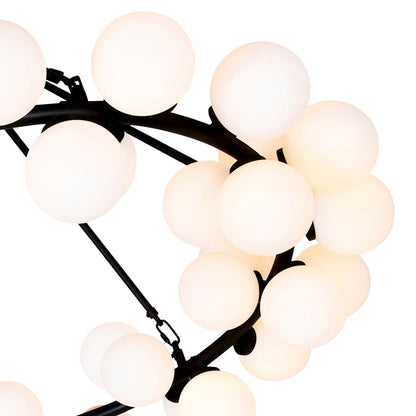 45 Light Chandelier, Black