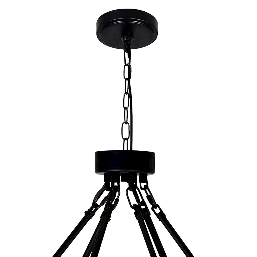 45 Light Chandelier, Black