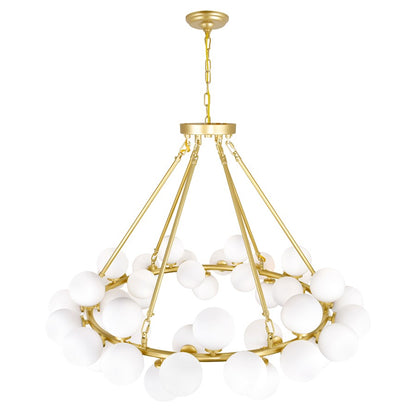 45 Light Chandelier, Satin Gold