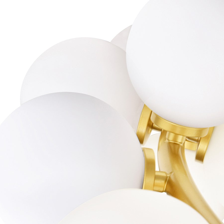 45 Light Chandelier, Satin Gold