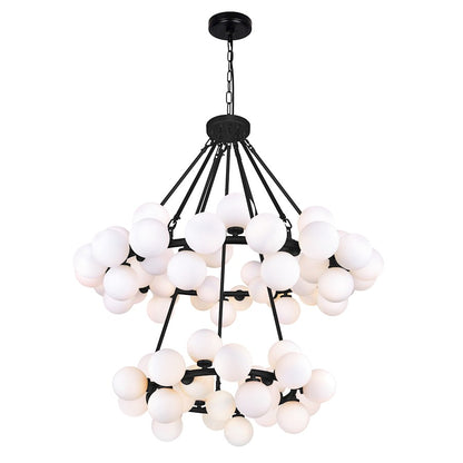 CWI Lighting Arya 70 Light Chandelier, Black - 1020P39-70-101