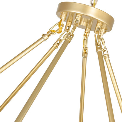 Arya 70 Light Chandelier, Satin Gold