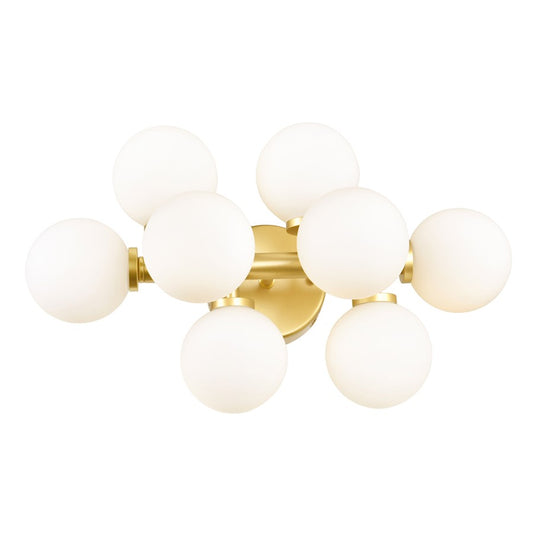 CWI Lighting Arya 8 Light Wall Light, Satin Gold - 1020W18-8-602