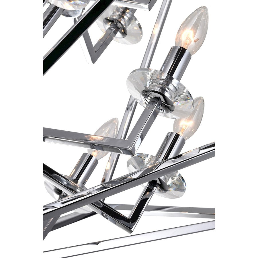 9 Light Up Chandelier, Chrome