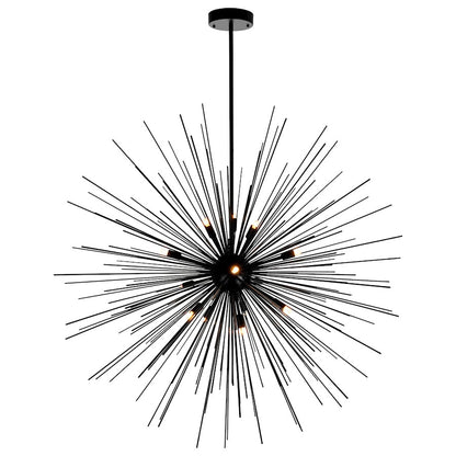 14 Light Chandelier, Black