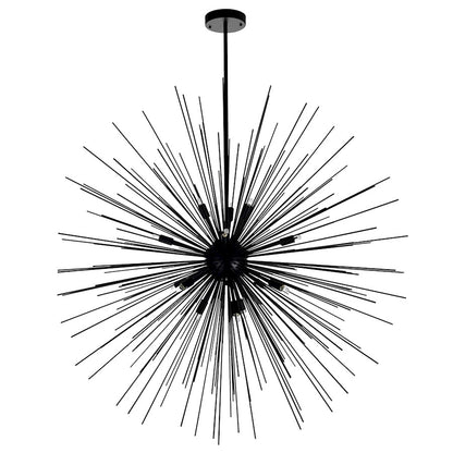 14 Light Chandelier, Black