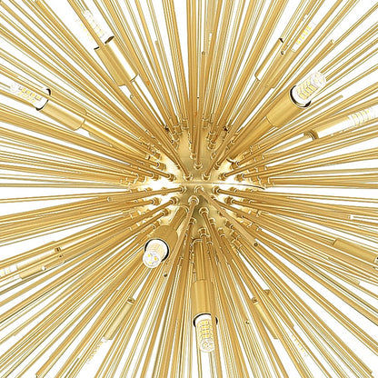 14 Light Chandelier, Gold Leaf