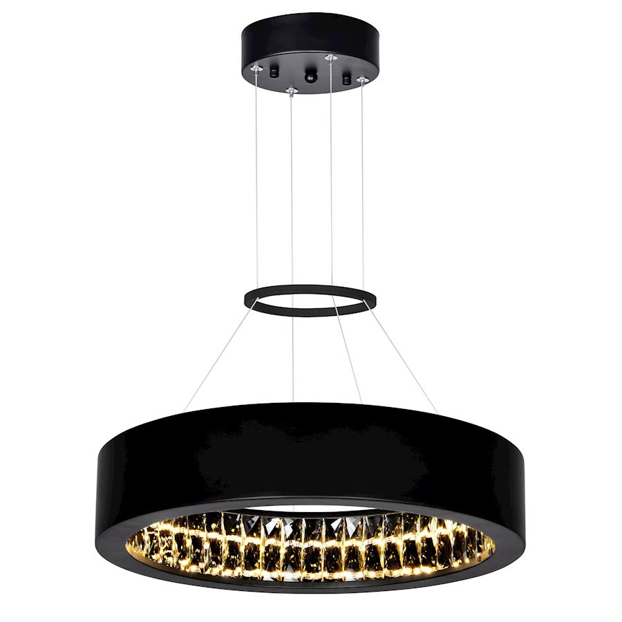 CWI Lighting Rosalina 16" Down Chandelier, Matte Black - 1040P16-101