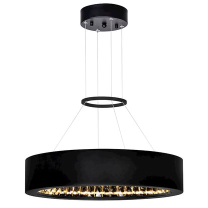 16" Down Chandelier, Matte Black