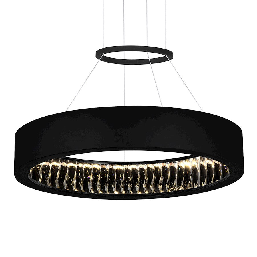 20" Down Chandelier, Matte Black