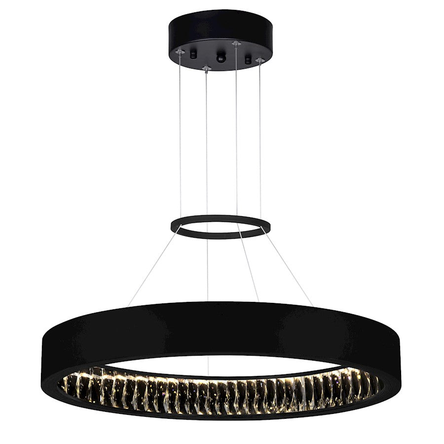 CWI Lighting Rosalina 26" Down Chandelier, Matte Black - 1040P26-101