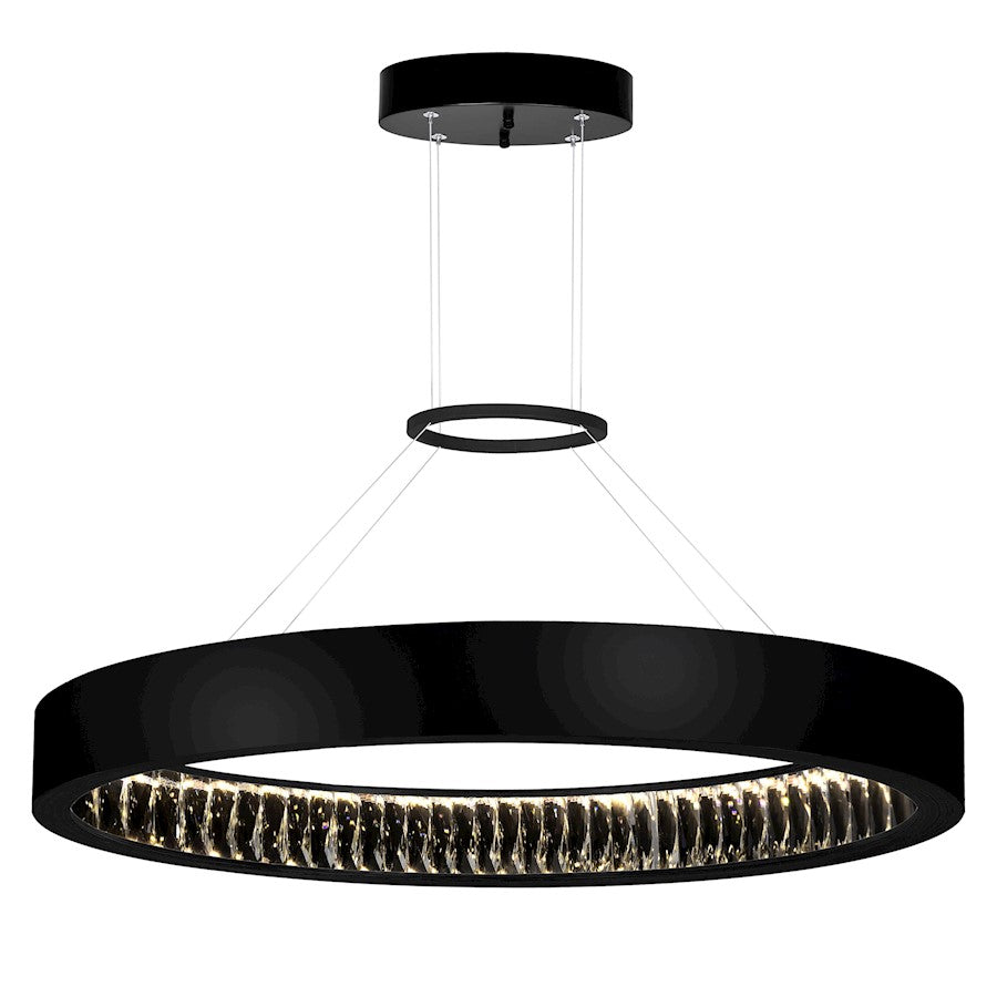 CWI Lighting Rosalina 32" Down Chandelier, Matte Black - 1040P32-101-O