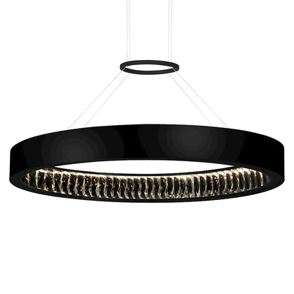 32" Down Chandelier, Matte Black