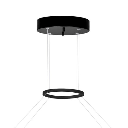 32" Down Chandelier, Matte Black