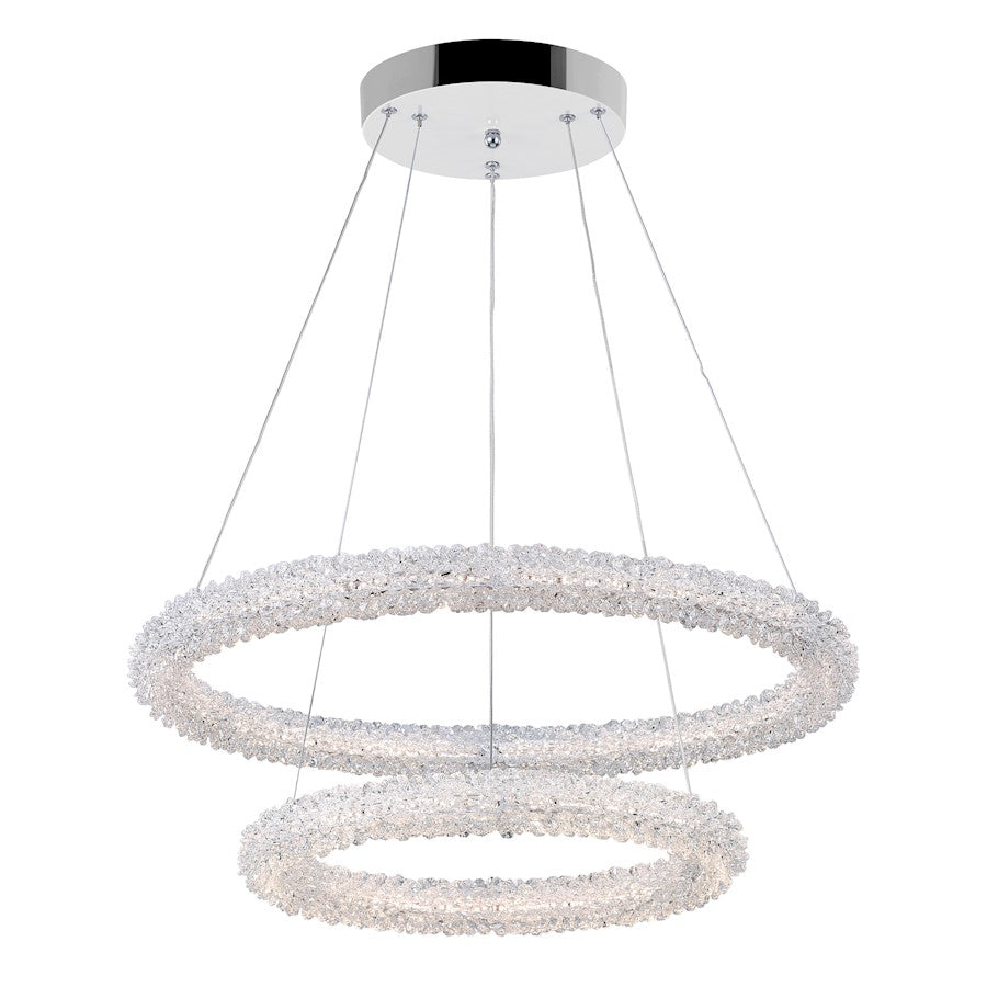 CWI Lighting Arielle 25" Down Chandelier, Chrome - 1042P25-601-2R