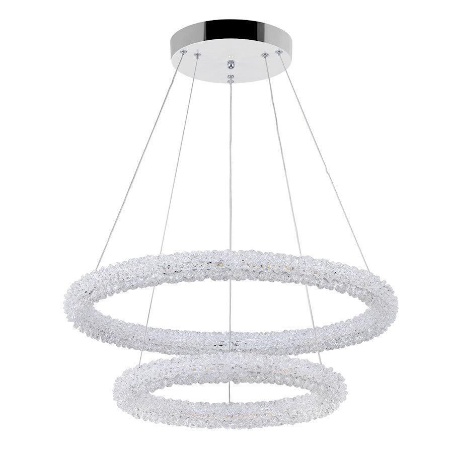 Arielle 25" Down Chandelier, Chrome