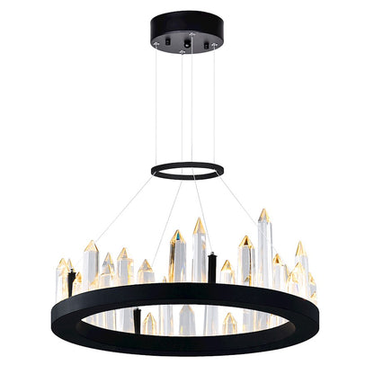 CWI Lighting Juliette 16" Up Chandelier, Black - 1043P16-101