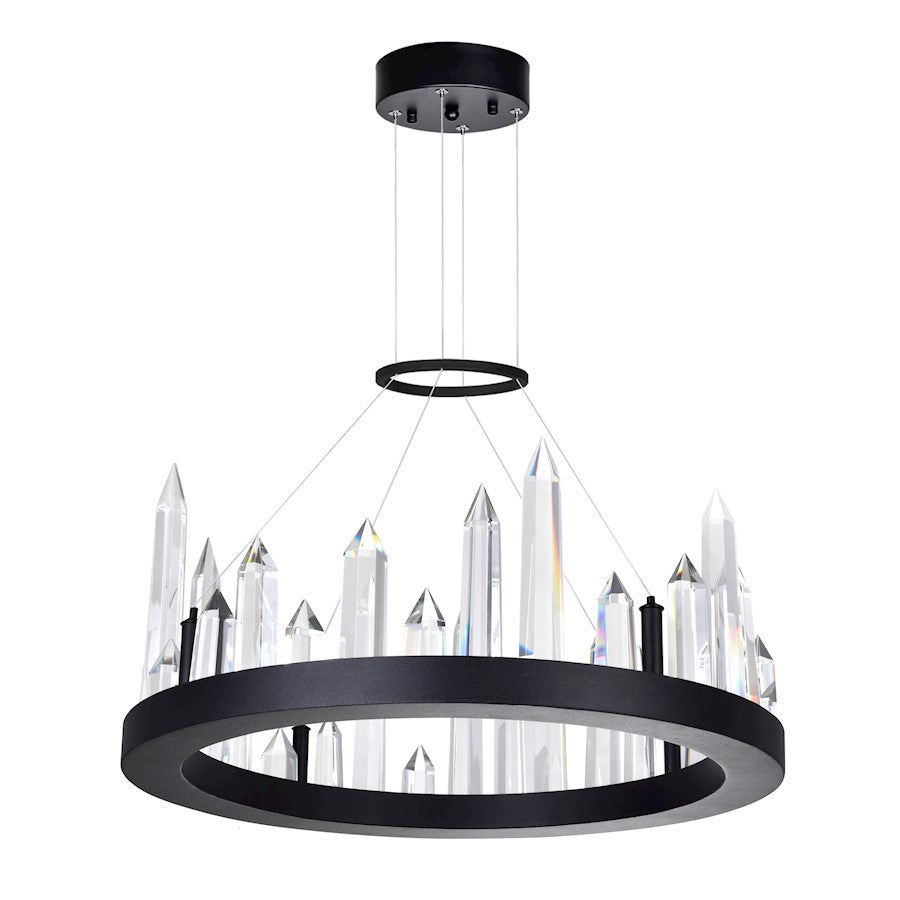 Juliette 16" Up Chandelier, Black