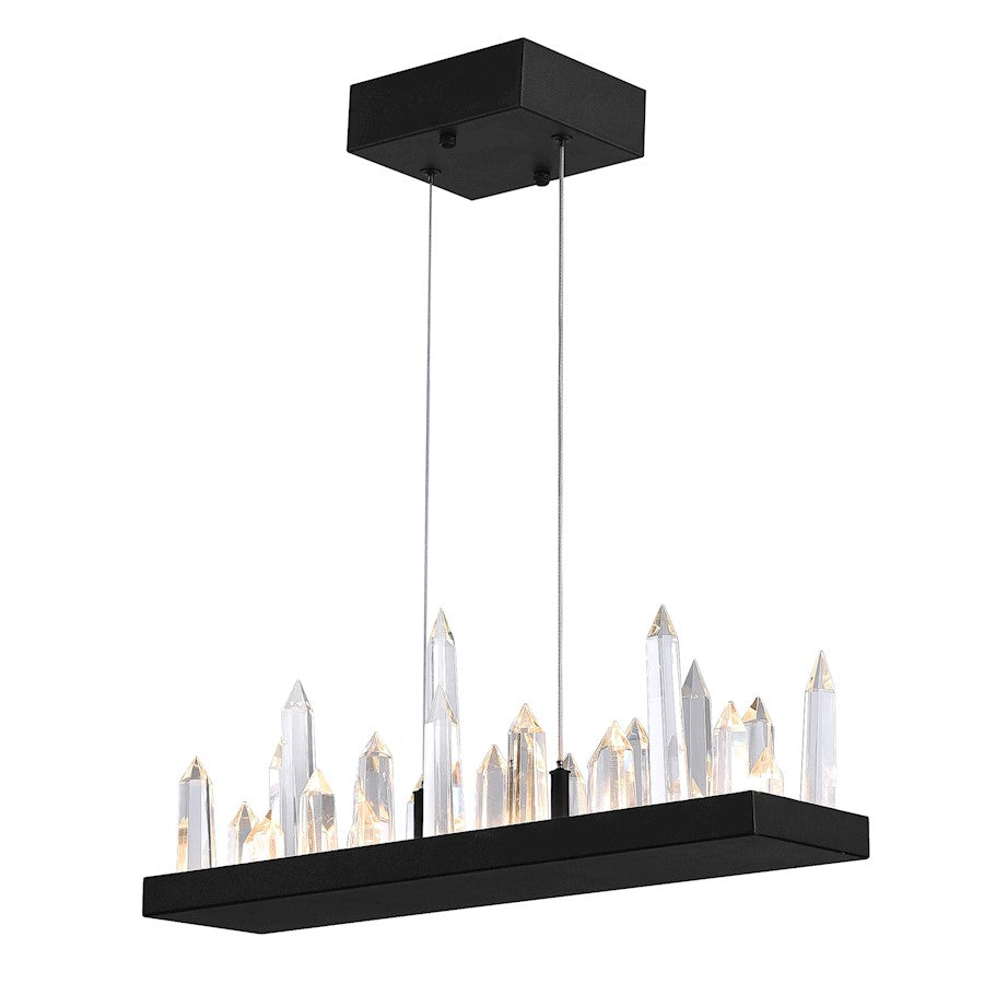 CWI Lighting Juliette 34" Chandelier, Black - 1043P34-101-RC