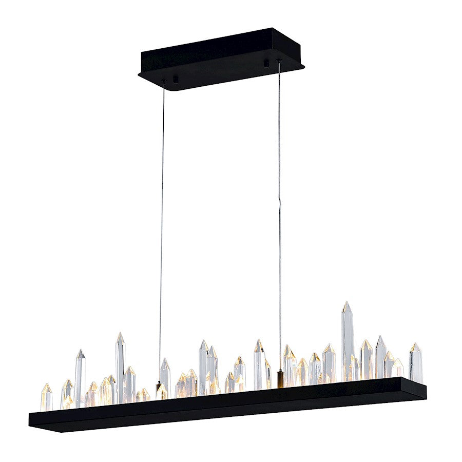 CWI Lighting Juliette 45" Chandelier, Black - 1043P45-101-RC