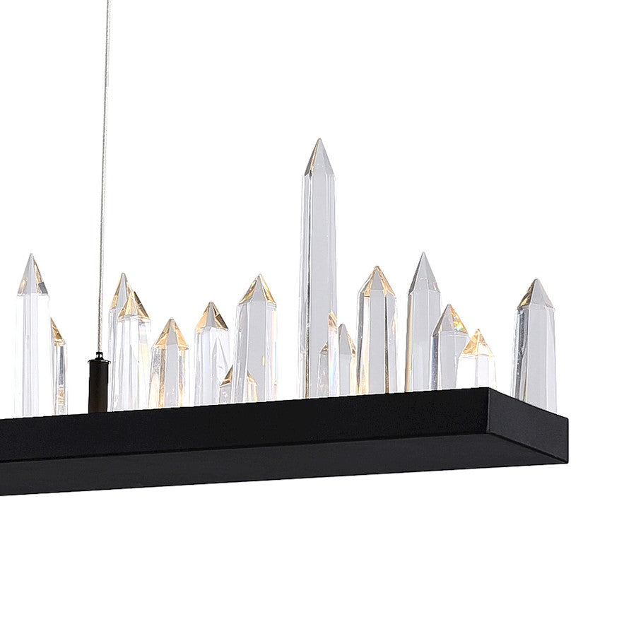 Juliette 45" Chandelier, Black