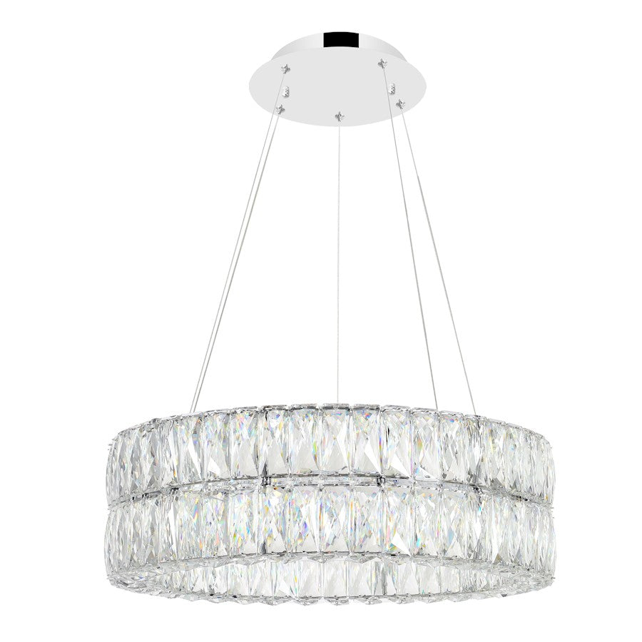 CWI Lighting Madeline Down 20" Chandelier, Chrome - 1044P20-601-R-2C