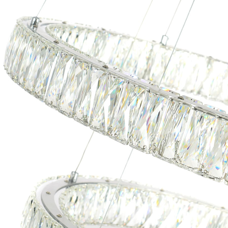 Madeline Down 24" Chandelier, Chrome