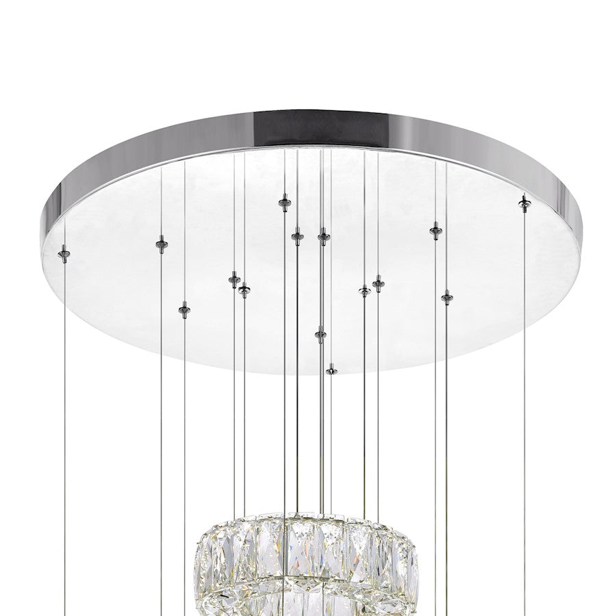 Madeline Down 24" Chandelier, Chrome